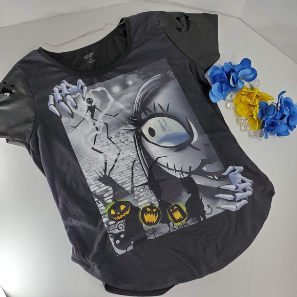 Disney Tops - Disney Boutique Nightmare Jack  Black Blouse
